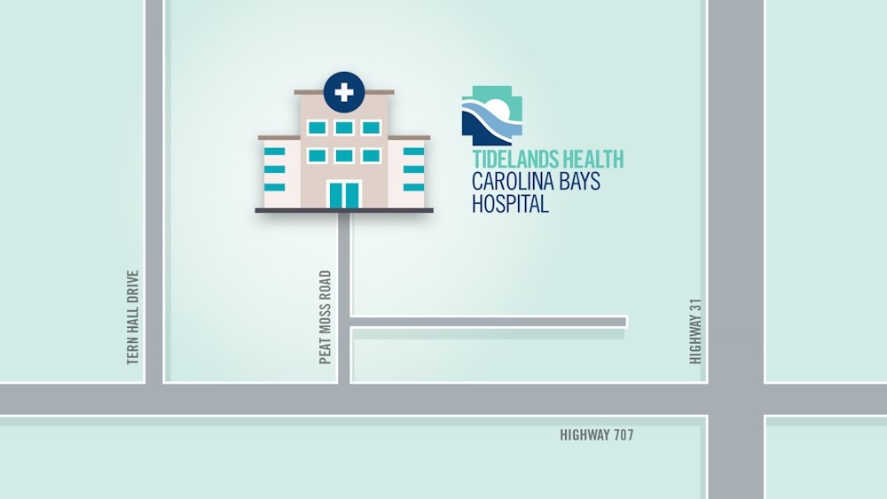 Tidelands Health Carolina Bays Hospital map